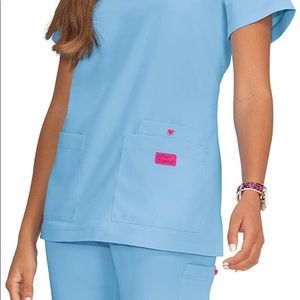 Baby blue betsey Johnson scrubs set